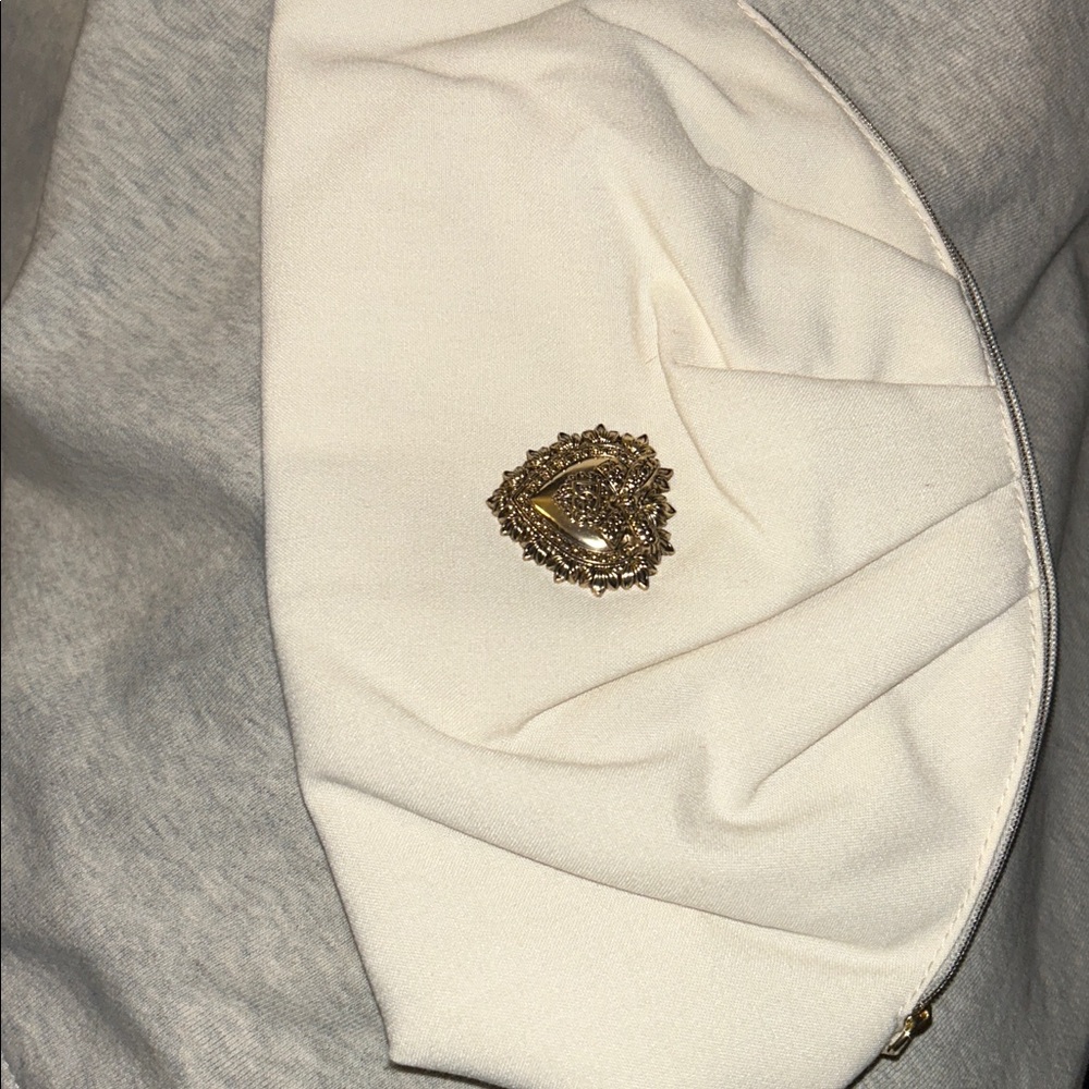 Dolce & Gabbana Cream Clutch with Gold Accent